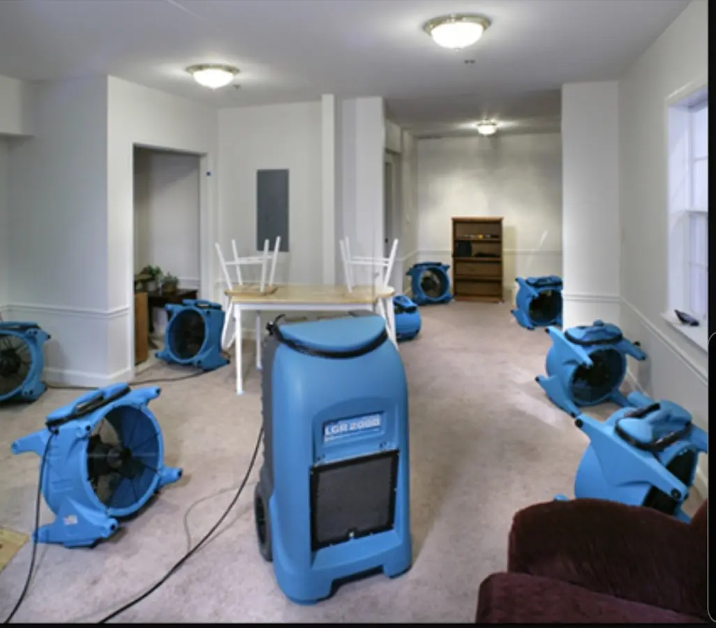 Air movers and dehumidifier setup for Water Damage Restoration in Altamonte Springs